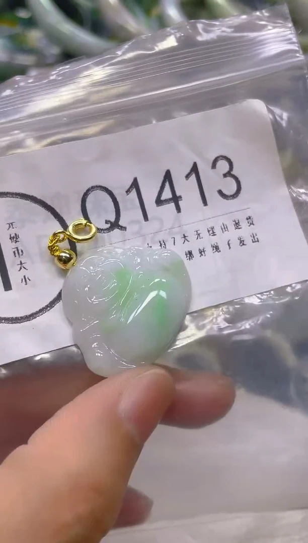 翡翠未镶嵌颈饰/Q/翡翠A货一图一物