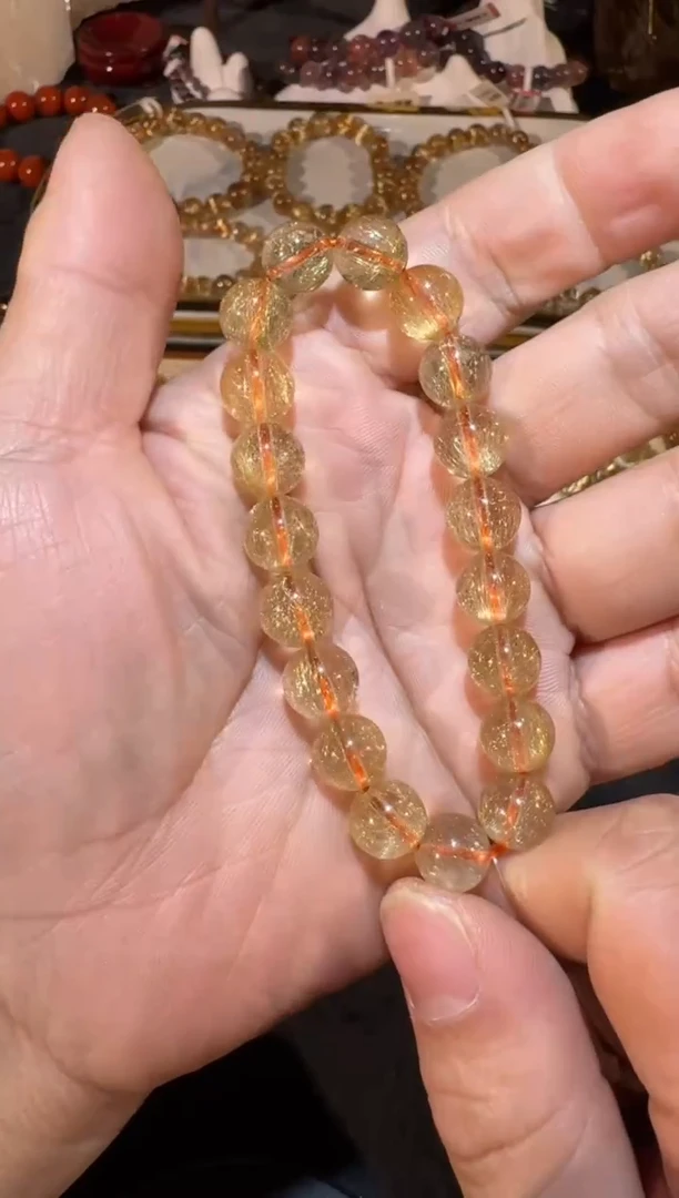 未镶嵌手串发晶SJ-625金发晶