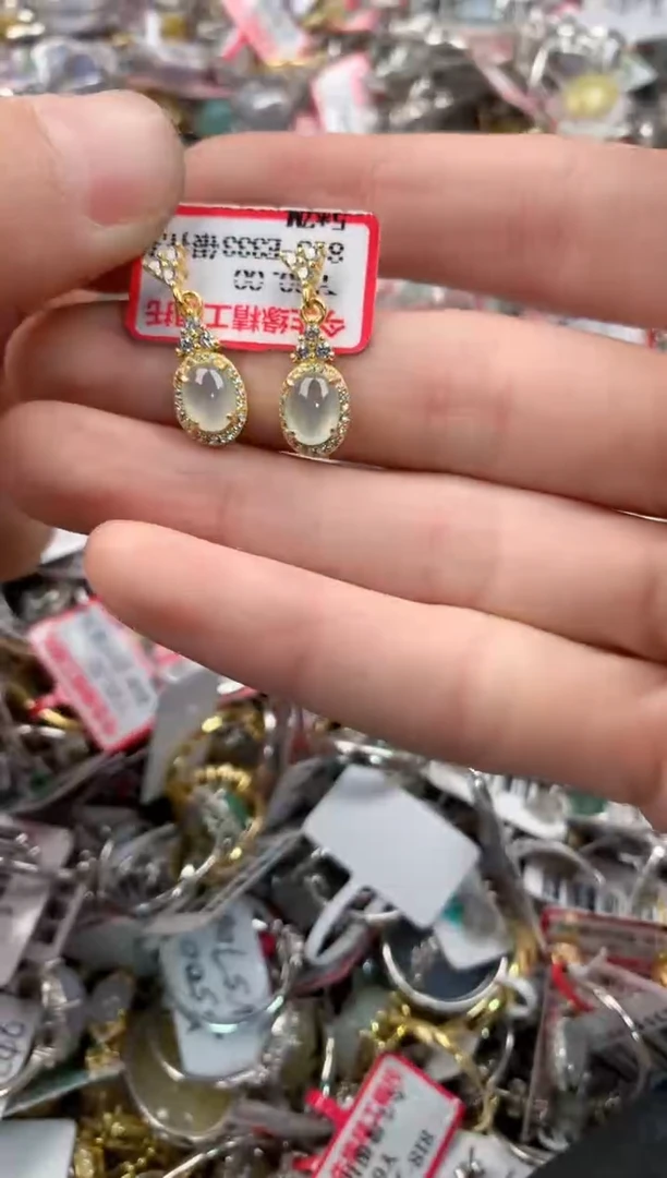 银S925镶嵌戒指翡翠777   3