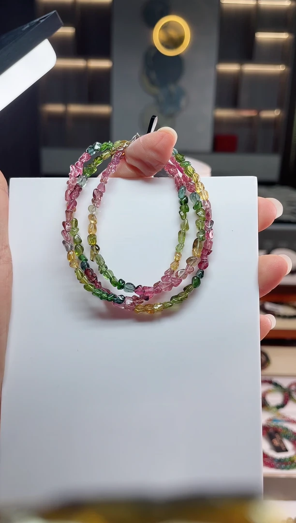 未镶嵌老矿碧玺单圈手串mm+碧玺（多样性发一条）Q