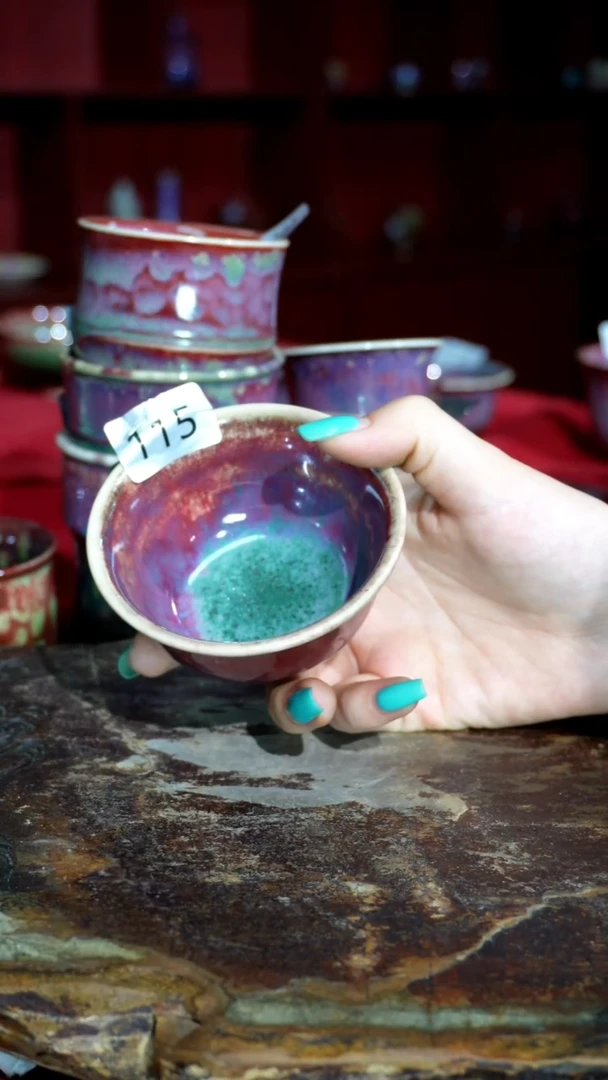 摆件精品窑变钧瓷茶器