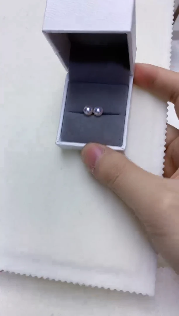 【闪购商品】海水珍珠饰品18K金镶嵌5-6素钉定制