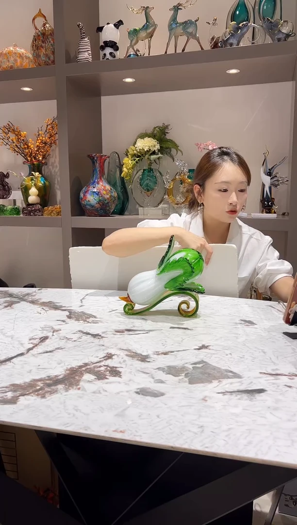翠玉白菜如意摆件