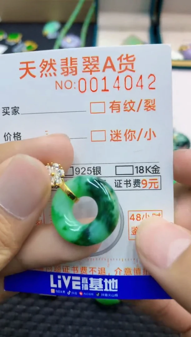 翡翠未镶嵌吊坠(不含链)1