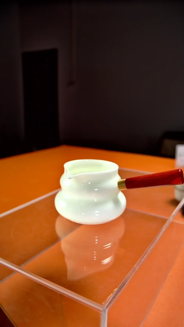 其他陶瓷《言泥陶瓷》璞玉绿豆冰系列公道杯