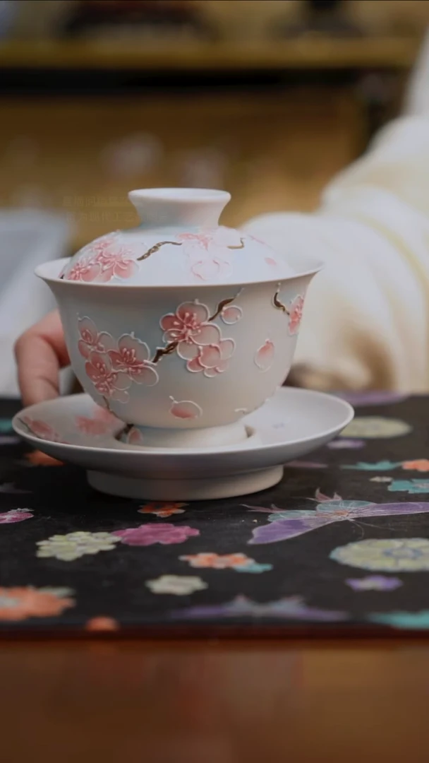 杯景德镇陶瓷杯碗柴烧多人