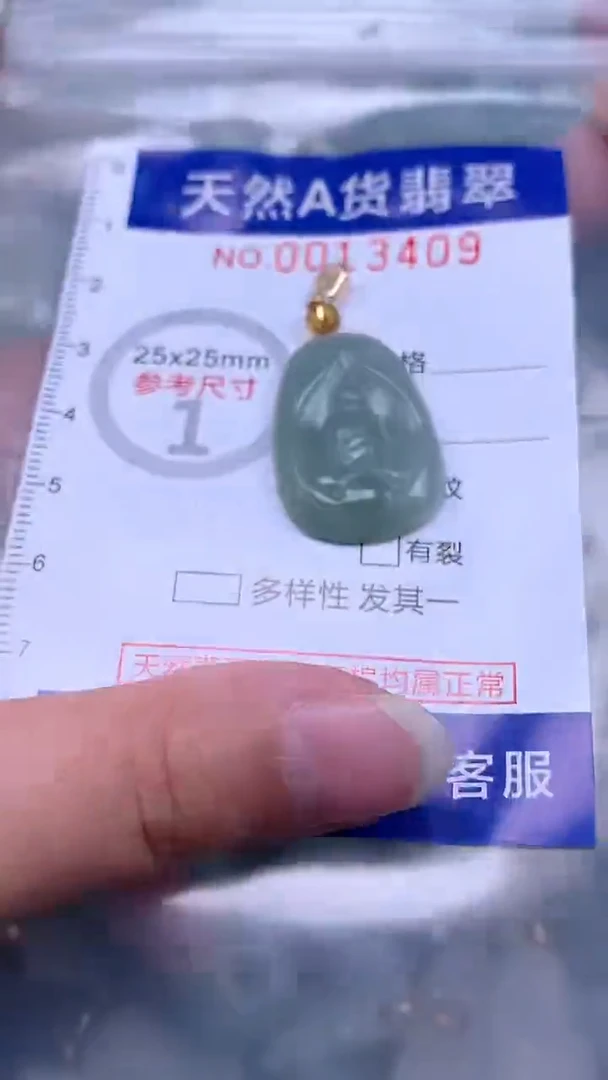 翡翠未镶嵌吊坠(不含链)1