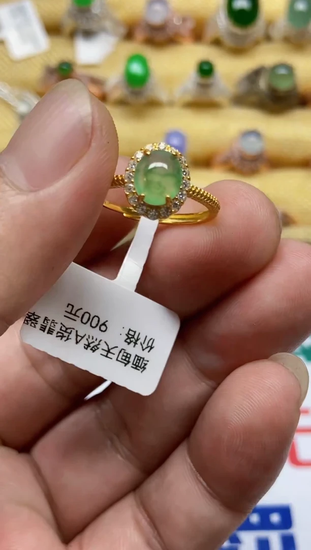 【闪购商品】翡翠戒指银S925镶嵌0000