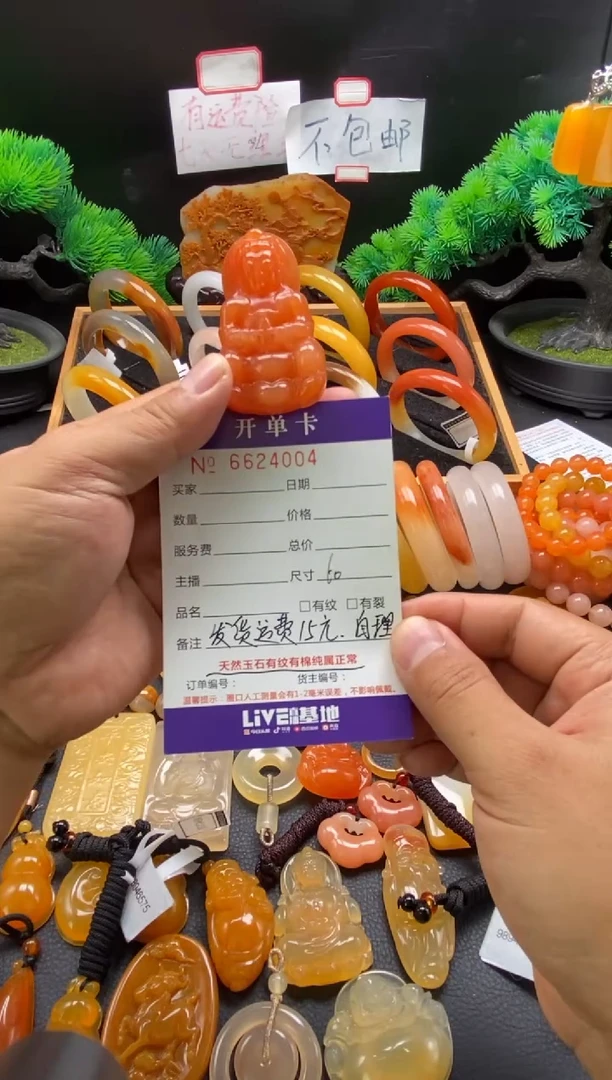 未镶嵌石英质玉（黄龙玉）颈饰24004