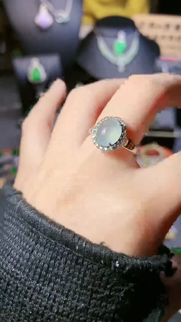 【闪购商品】翡翠戒指银S925镶嵌戒指