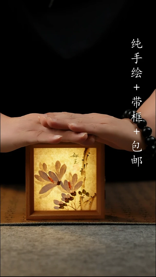 国画纯手绘 原创国风国画 12*12