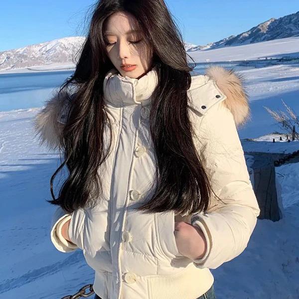 冬季新款超好看韩系甜美棉衣女2025新复古加厚棉服棉袄小个子外套