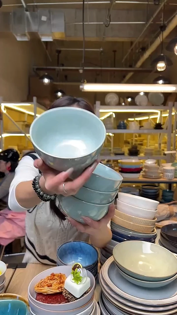 瓷237 外贸尾货高温釉下彩陶瓷餐具默认微瑕