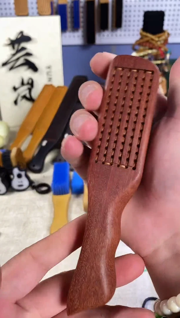 云岚金星紫檀手工绑线大鳗鱼黑鬃刷