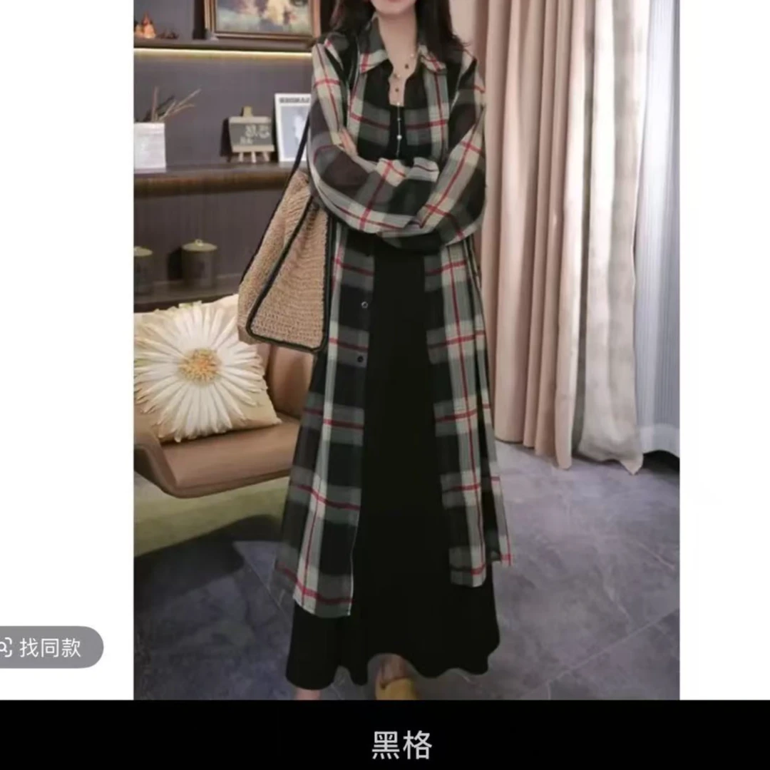 女王时尚百搭显瘦长款衬衣