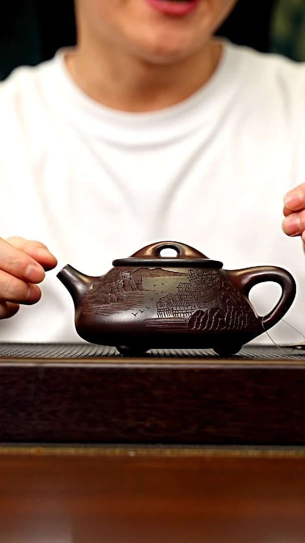 茶壶紫砂宜兴原矿 手工 紫砂壶容量320CC