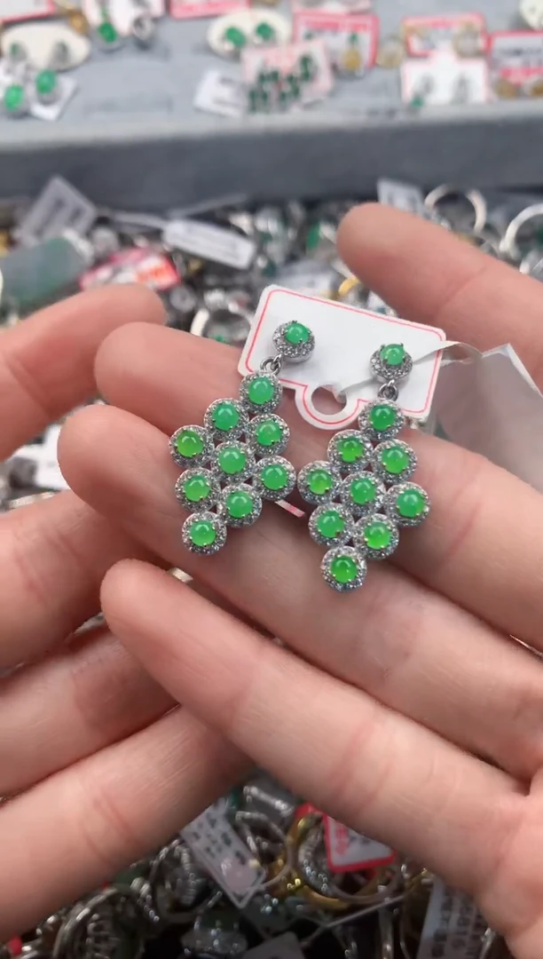 银S925镶嵌戒指翡翠3                             1