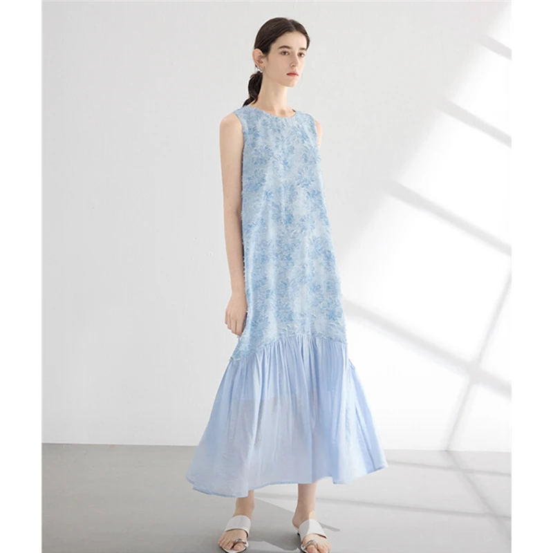 IC无袖连衣裙女装2025夏季新款今年流行爆款超好看独特漂亮裙子