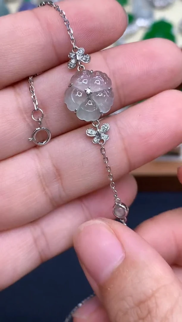 18K金镶嵌手链翡翠572-中国好珍宝