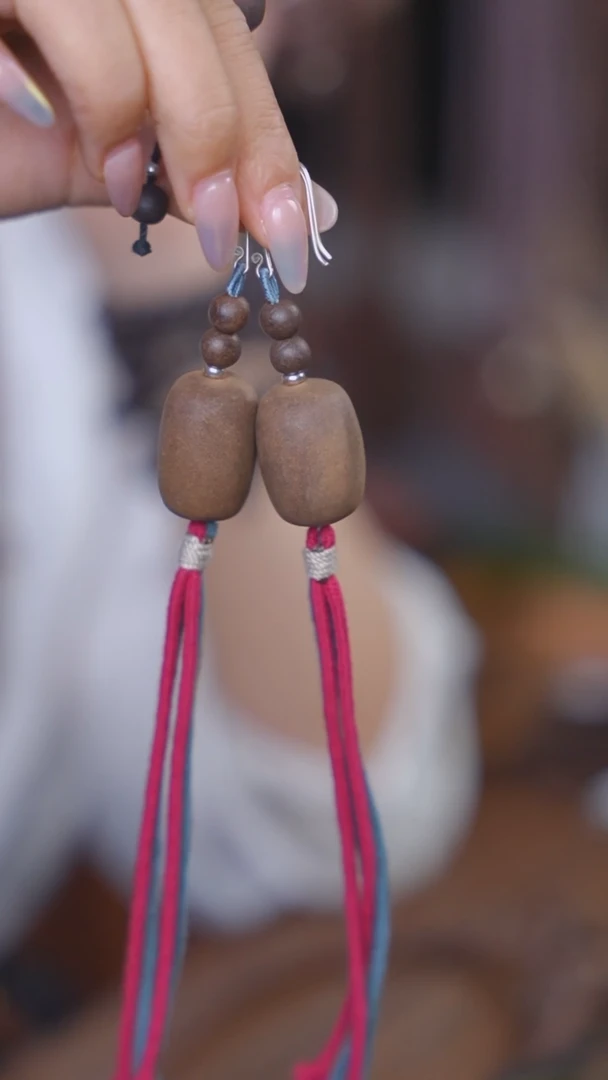 泥塑生命之光枣珠耳饰福利款式