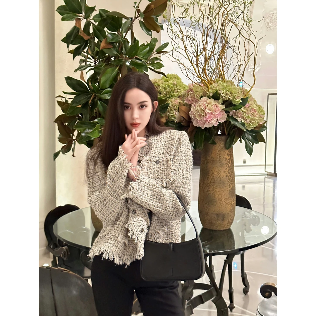 【胖虎家】 古力娜扎同款 M 财阀千金感小香风西装外套