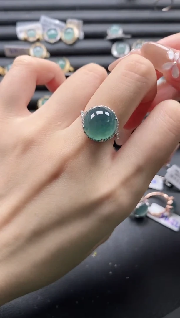 【闪购商品】翡翠戒指银S925镶嵌1111