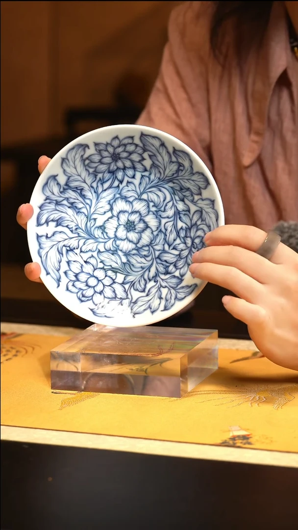 L雨后 湛蓝系列 冷香 白描菊花 壶承