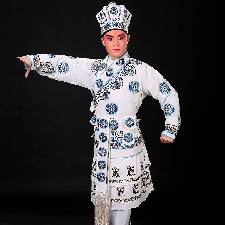 京剧戏曲演出服男角武生打衣三岔口武松戏服英雄衣花抱衣