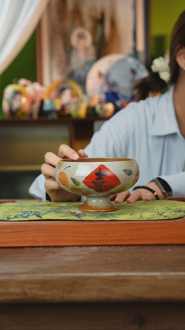 摆件景德镇釉下手绘陶瓷茶具，咖啡杯