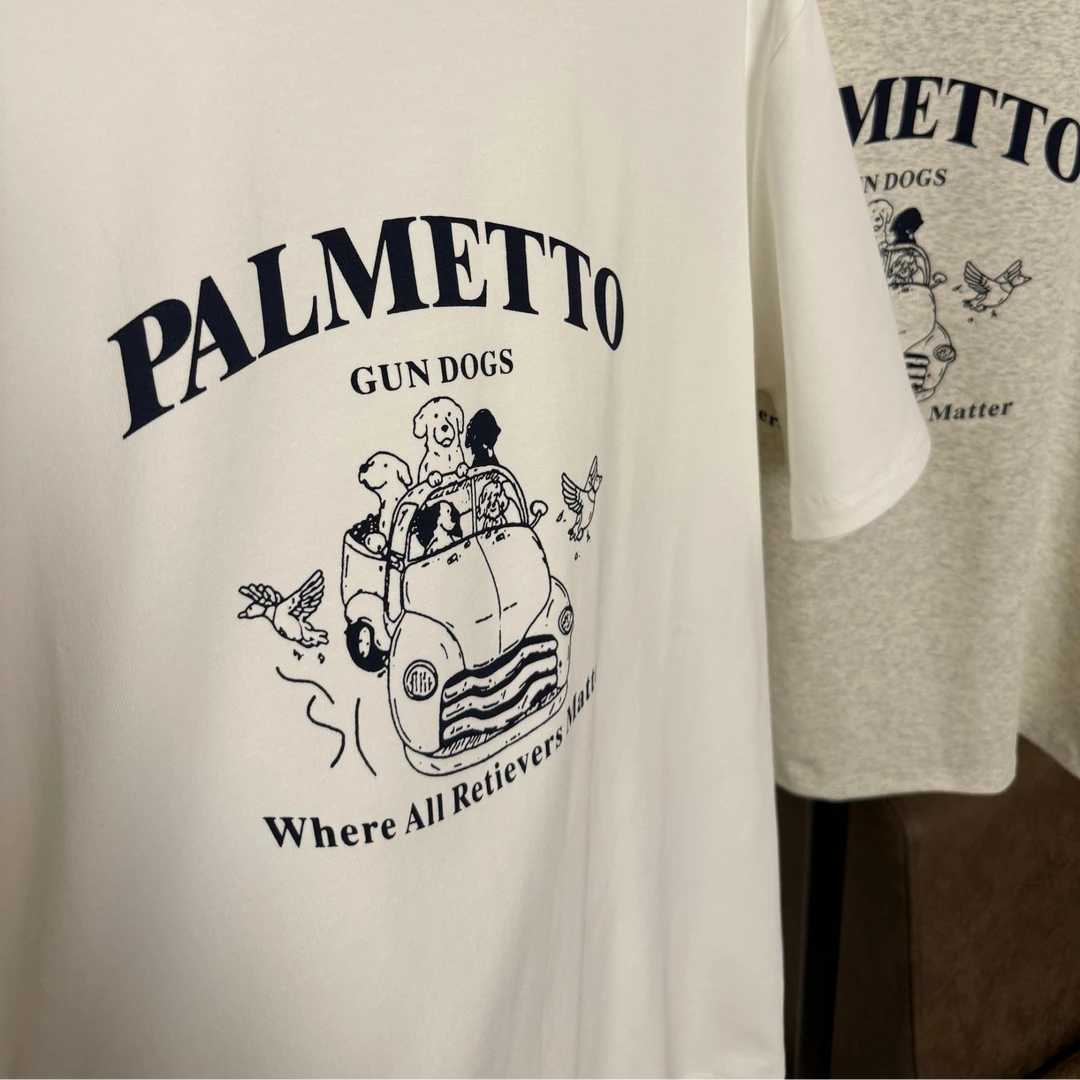 2025年夏季新款韩版休闲减龄卡通汽车小狗宽松显瘦短袖