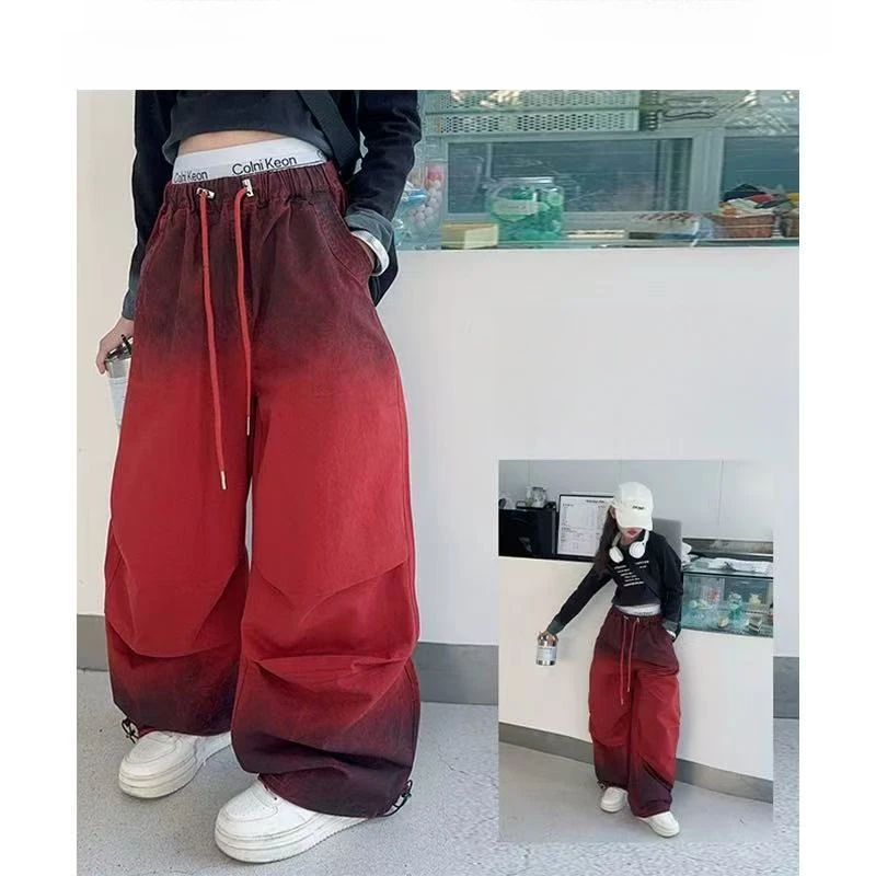 503300 韩版男童女童休闲舒适时尚洋气百搭渐变阔腿裤