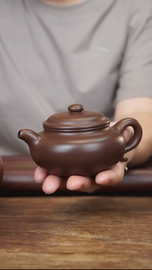 茶壶紫砂260ml 全手仿古 紫泥