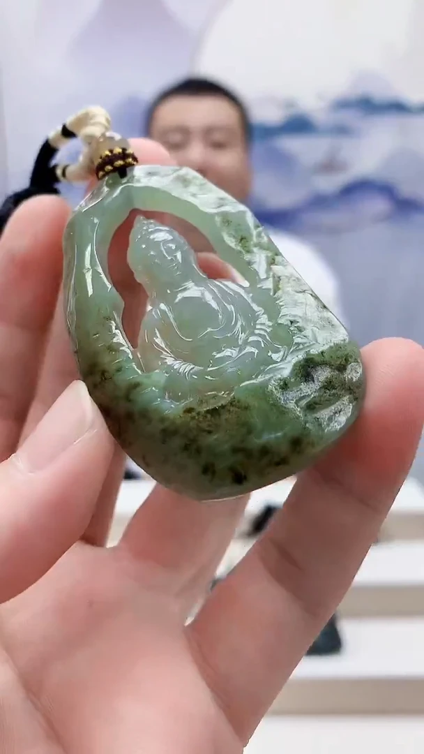 未镶嵌定制翡翠4898bb-毛货挂件76