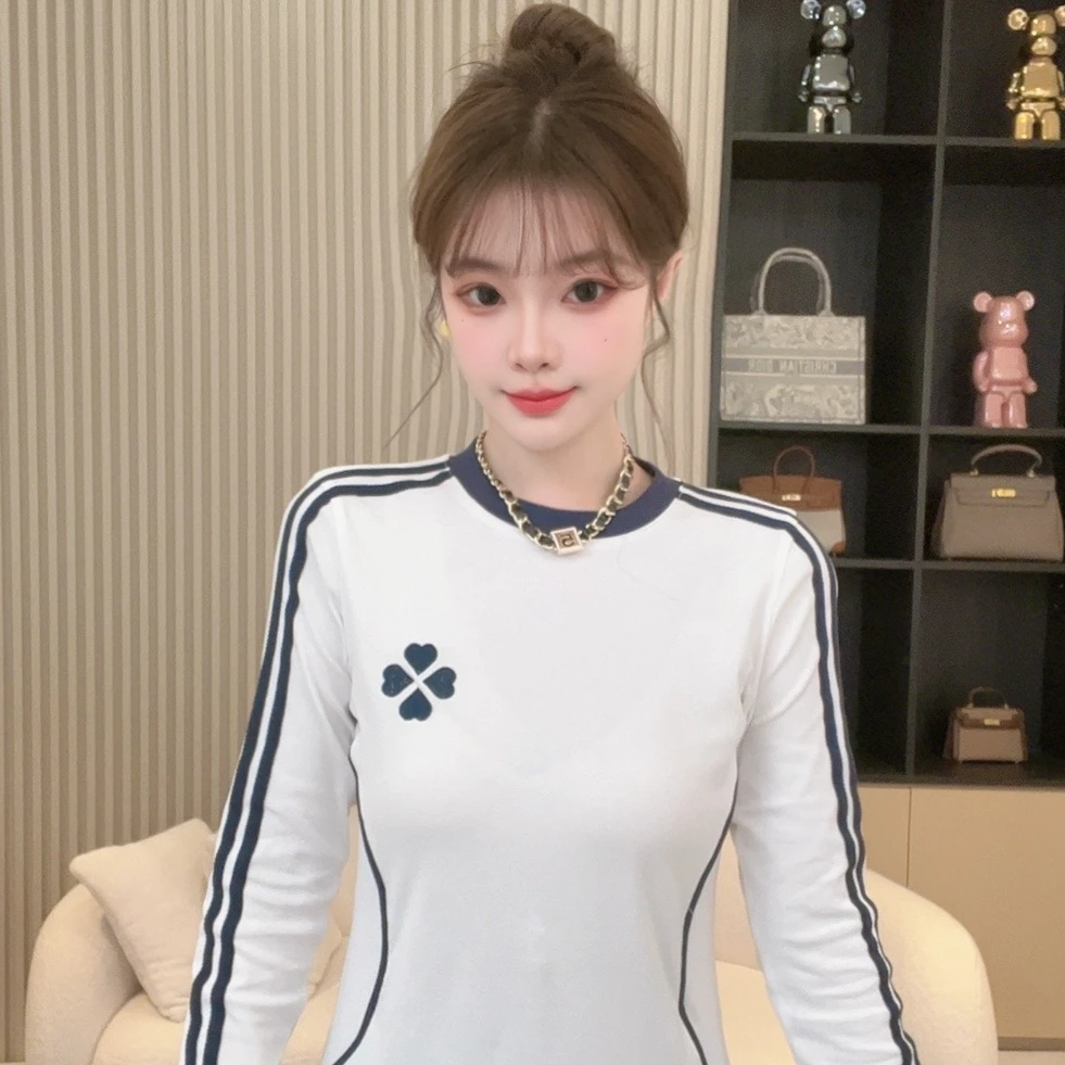 珊珊SOYFSD-2025年新款上衣长袖T恤休闲时尚显瘦修身B0136