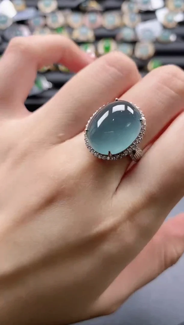 【闪购商品】翡翠戒指银S925镶嵌51511