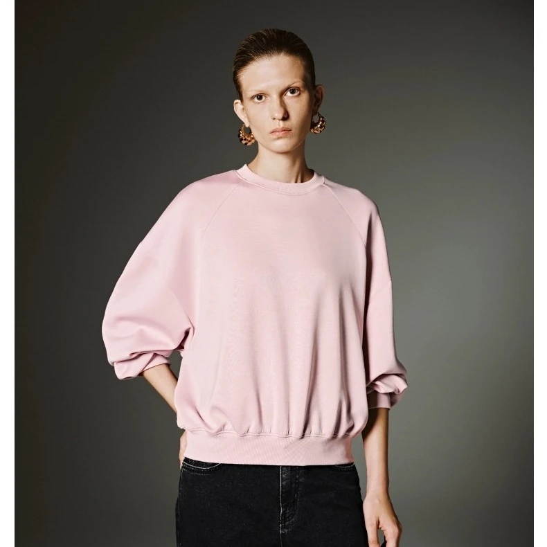 UR2026春季新款女装简约休闲纯色百搭超宽松卫衣UWB450071