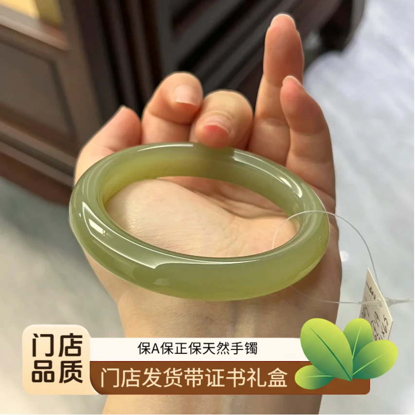 【门店压轴-高冰湖水手镯L】 门店新款油润冰透高级 宽13mm