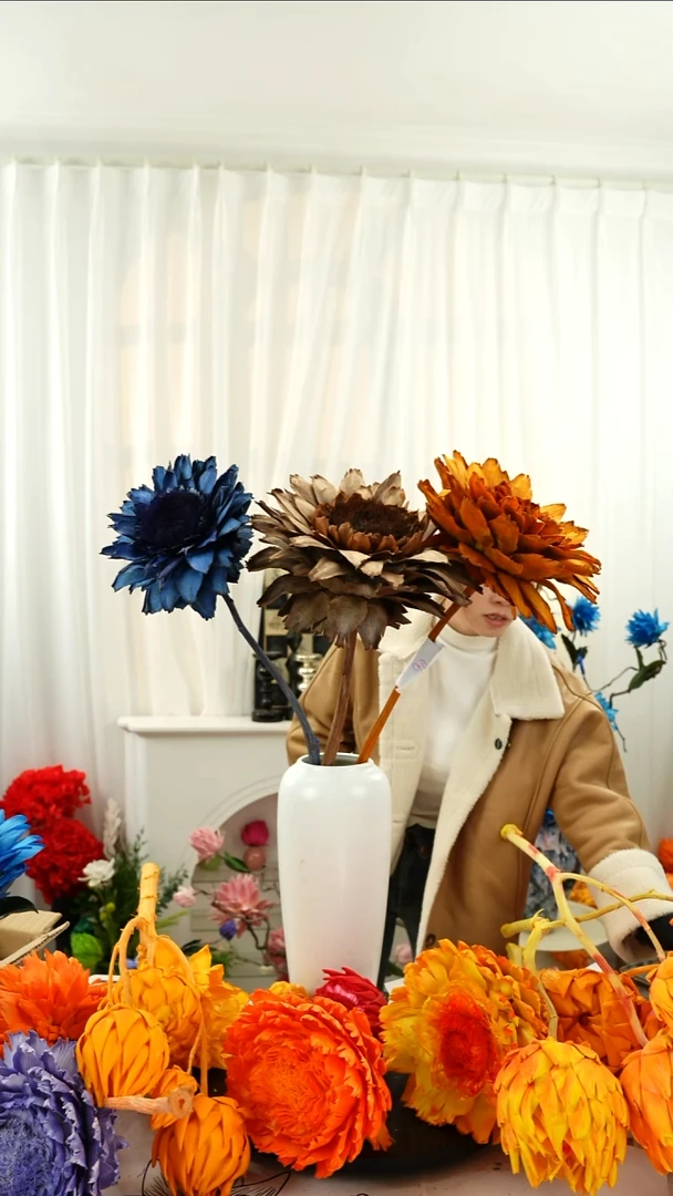 永生洋蓟 霸王花3头叶片有伤【混搭】A60