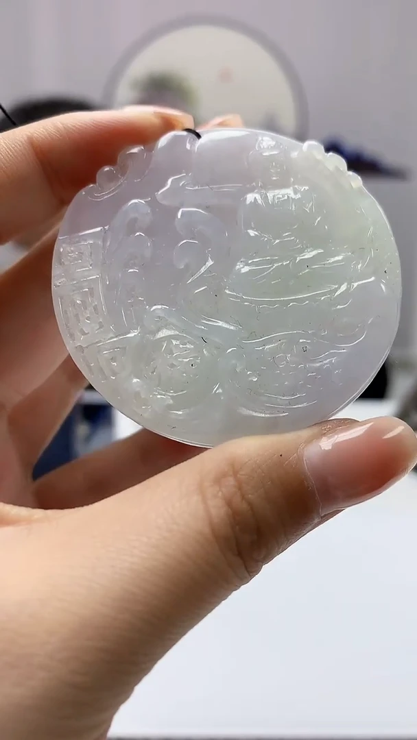 【闪购商品】定制翡翠未镶嵌5060ms-毛货挂件164