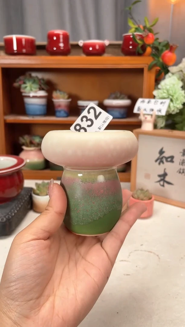 瓷片832小芳手工花盆编号