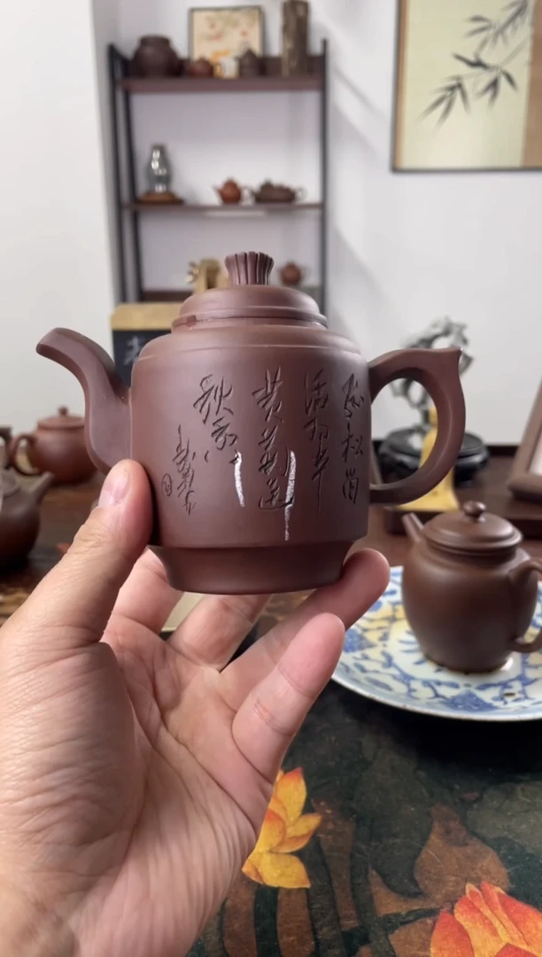 茶壶紫砂90年代老壶工糙但泥好紫泥11