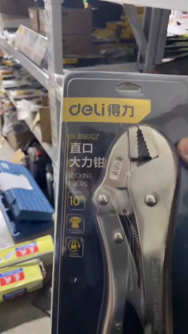 得力工具DL109010Z直口大力钳10＂(新VI)(银)(把)