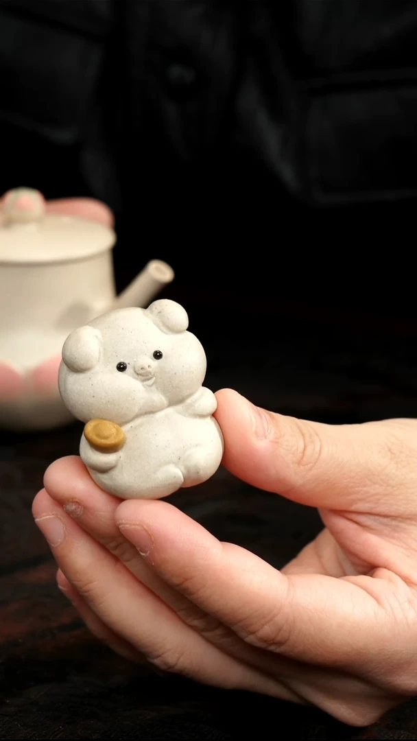 茶壶紫砂元宝猪茶宠