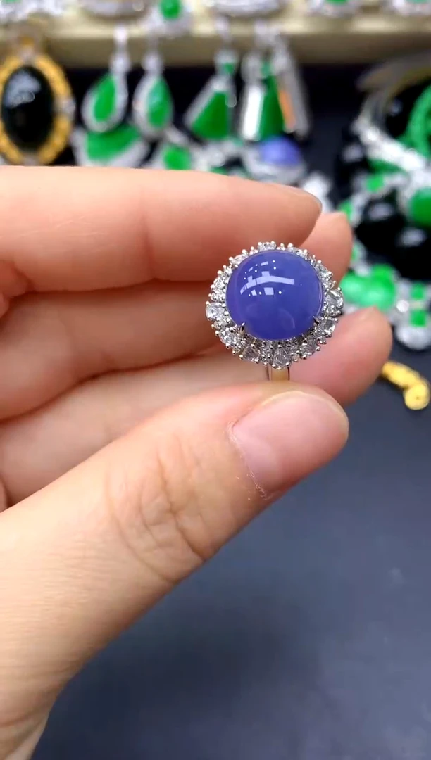 18K金镶嵌戒指翡翠187-中国好珍宝