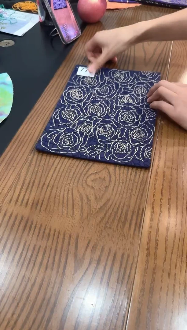 满200-20全手工刺子绣茶席776