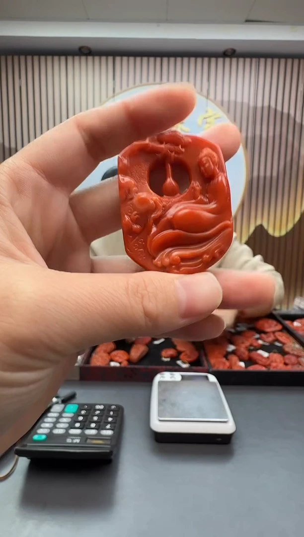 未镶嵌雕刻南红玛瑙120ZB1331产品一个