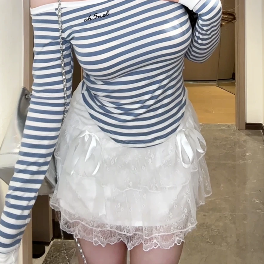 【清清】法式蛋糕裙女夏季芭蕾风蕾丝仙女短裙辣妹纯欲蓬蓬半身裙
