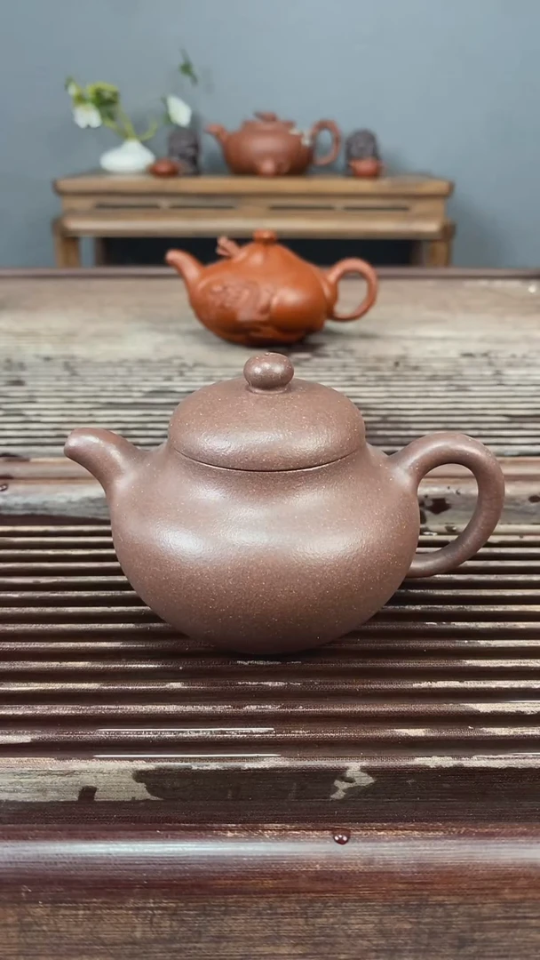 茶壶紫砂柿圆220