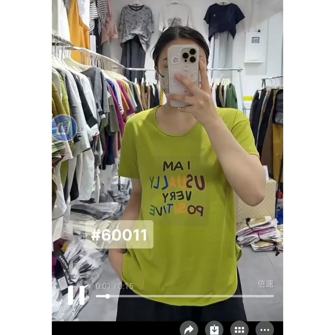 时尚字母短袖T恤6011