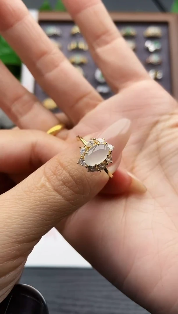 银S925镶嵌戒指翡翠12